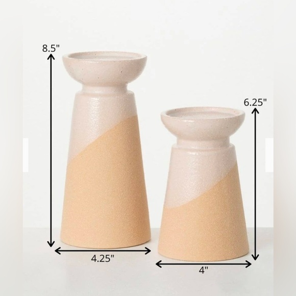 🌹SULLIVAN’S HAND-THROWN POULTRY PILLAR CANDLE HOLDERS - Picture 2 of 5